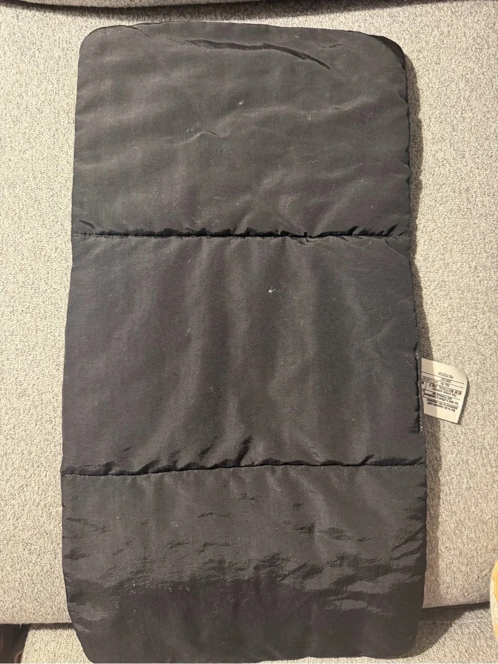 Burberry black quilted nylon baby changing mat/ travel replacement pad.